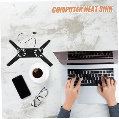 Soporte para laptop gamer con ventilador de enfriamiento y base antideslizante, disipación rápida de calor miniatura 4