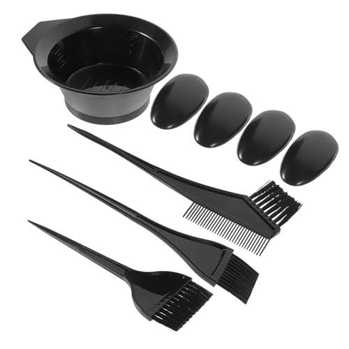WOFASHPURET Kit Profesional de Coloración de Cabello con Tazón Mezclador Pincel Aplicador Guantes y Protector de Orejas para Tintes y Tratamientos Capilares Salones y Doméstico