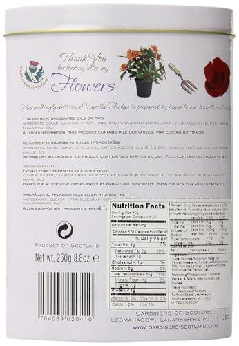 Gardiner’s of Scotland Vanilla Fudge Flowers Tin 250g, 1er Pack (1 x 250 g)