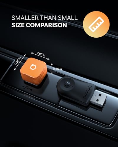 Image of OTTOCAST Mini Cube 3.0 Wireless CarPlay & Android Auto Adapter 2026- Plug & Play, Fast Auto-Reconnect (Orange)