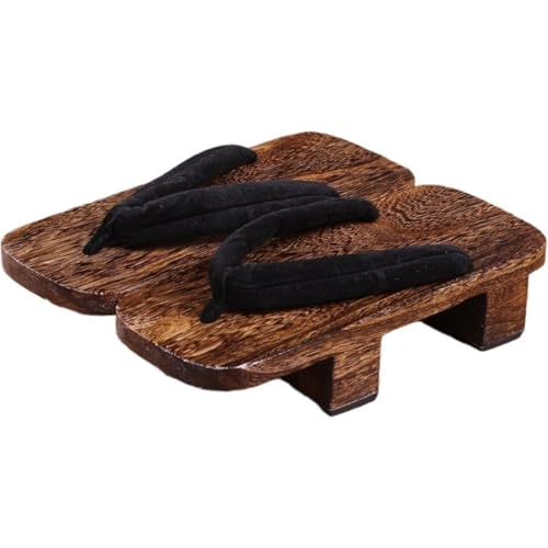 Japanese Geta Clogs Unisex Geta Sandals Wooden Clog Sandals Two-Toothed High Cos Couple Shoes Kimono Flip Flops Summer Slippers