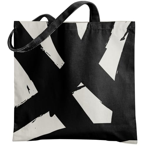 YRDBGHZDF Black & White Abstract Tote Bag for Women