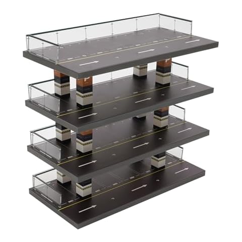 4-Tier Acrylic Model Car Display Case - 1/64 Scale Garage Diorama, Ideal for Toy Car Storage and Small Parking Lot Backdrop, Perfect Children's Birthday Gift Cover