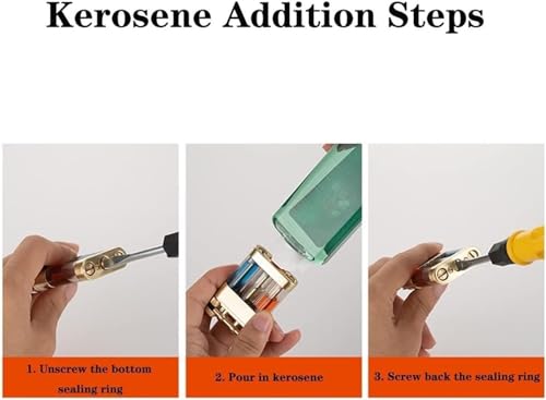 Encendedor transparente retro recargable para hombre miniatura 5