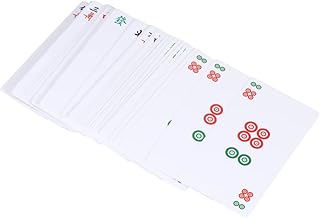 COHEALI 1 Conjunto De Jogo Tradicional Jogo De Jogo Ocidental Jogo De Azulejo Pôquer Mahjong Plástico Pôquer Entretenimento Prop Telha De Cerâmica Fosca Cartões De Pôquer De