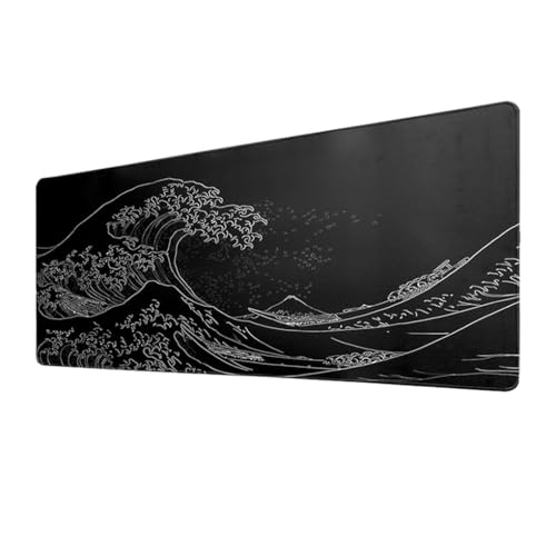 AMSLSIU Alfombrilla de ratón para Juegos con Parte Inferior Antideslizante para un Mejor Control, Alfombrilla Grande de Goma para ratón, Escritorio para Ordenador portátil, Goma Natural
