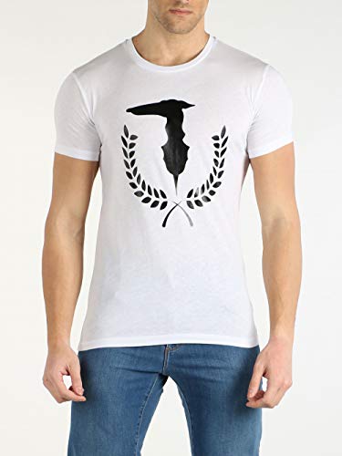 T-shirt Trussardi manches courtes coton homme pour look jeans décontracté 52T00330