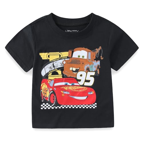 Image of Disney Cars Boys Short Sleeve T-Shirt and Shorts Set for Toddler Little to Big Kids