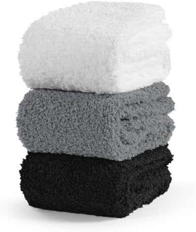 CLOSEMATE 1/3 Paar Damen Haussocken aus Korallenfleece, Einheitsgröße 35–42 | Weiche Damen-Flauschsocken, ideal als Bettsocken oder zum Tragen in Stiefeln, in vielen verschiedenen