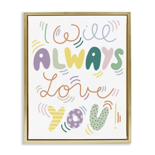 Love and Numbers Typography, 16 x 20 Inch Canvas in Floater Frame