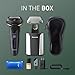 Panasonic Electric Razor for Men, Electric Shaver for Men, ARC5 with Premium Automatic Cleaning and Charging Station, Wet Dry Shaver, Cordless Razor, with Pop-Up Trimmer ES-LV97-K, Black
