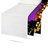 2 Pieces Sublimation Table Runner Heat Transfer Table Cover Heat Press Handmade Table Runner Decoration Sublimation Blank Table Decorations for Home Family Dinner Outdoor Or Indoor Parties Decor