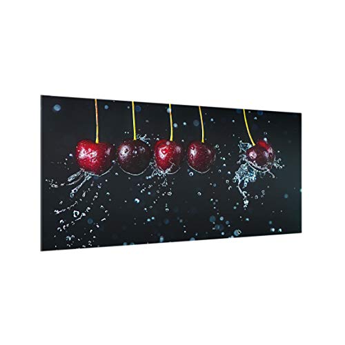 Fond de hotte en verre magnétique épaisseur 4mm culinaire crédence cuisine fruits verre trempé panneau mural noir tableau magnétique montage photo cuisine...