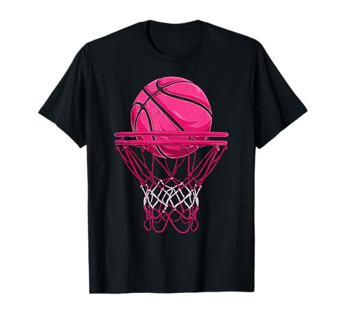 Vintage Pink Basketball Desgin for Women Girl T-Shirt