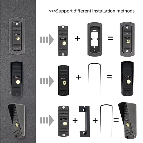 Image of MX Video Door Phone Call Button - Waterproof Outdoor Doorbell for Home, Villa, Apartment & Office, Wired Video Intercom System with 1 Call Button, Durable Security Entry Access
