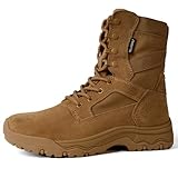 YELLOWOLF Women's Tactical Boots – Lightweight 8 Inch Military Combat Boots with Side Vents. Breathable Slip...