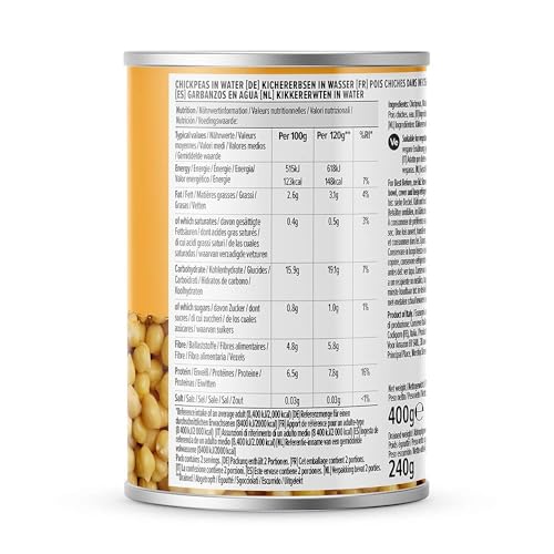by Amazon Kichererbsen in Wasser, 400g (Packung mit 6)
