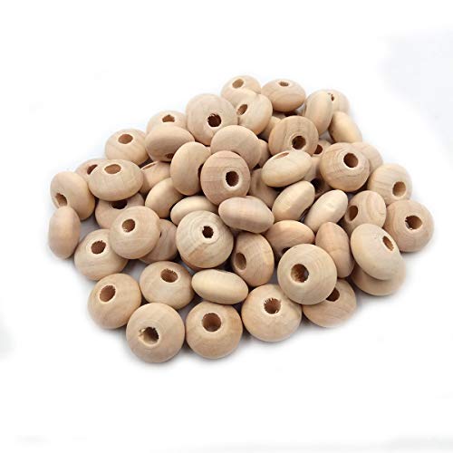 Image of 100pcs Natural Wood Abacus Beads 14mm8mm Geometric Double Cone Bead Modern Jewelry Necklace Supply DIY Beading Craft Accessories (Abacus Beads 100pcs)