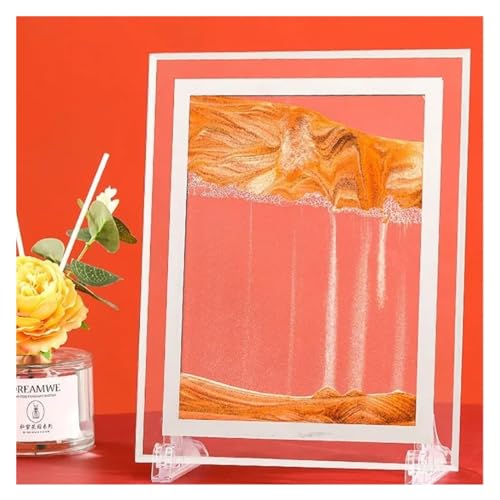 Sablier verre haut de gamme avec image de sable 3D dynamique rouge - 4