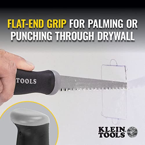 Klein Tools 725 Jab Saw, Triple Ground Teeth, Cuts Drywall, Wallboard, Plywood And Plastic, Hardened Carbon Steel Blade, Beveled Point #TOP2