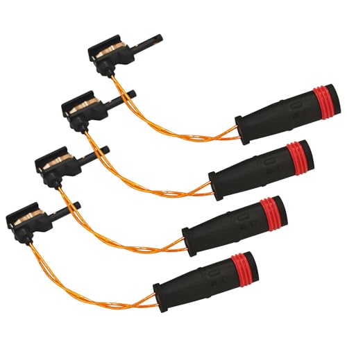 SWQS 4PCS Front Rear Brake Pad Wear Sensor for Mercedes-Benz E350 E500 C300 C350 Replacement for OEM 2115401717 2205400617 Fit W211 W220 W204 W203 CLK320 CL500 CL600 Brakes Pad Alarm Line