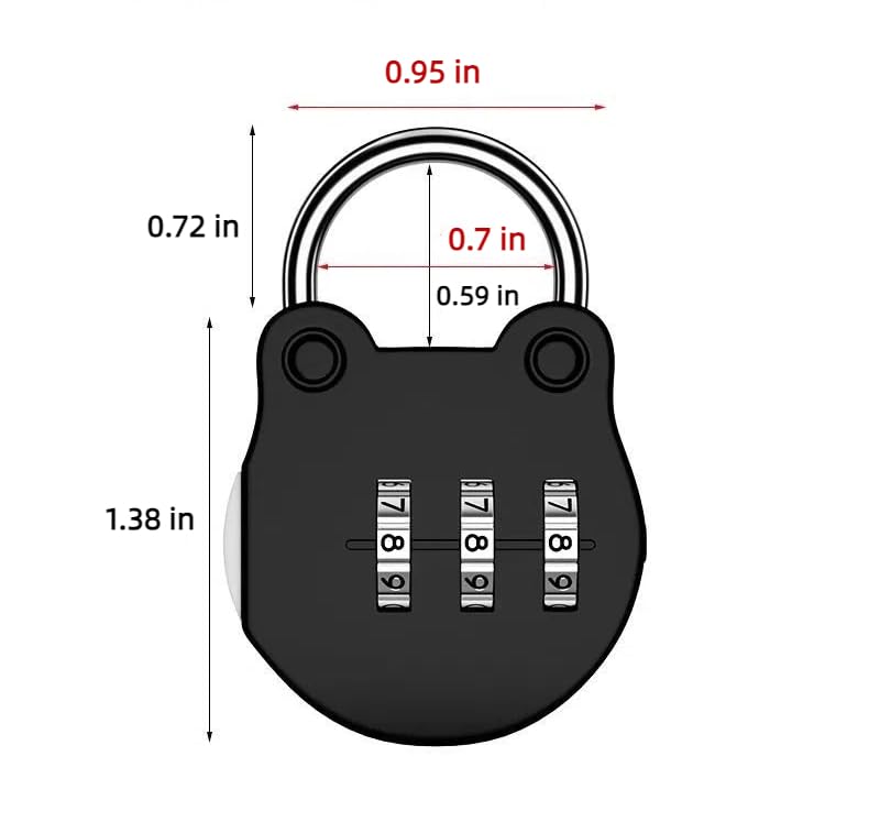 Image of Combination Lock for Locker 3 Digit,Waterproof Padlock for lockers, Bag, School, Toolbox, Gate, Case, Outdoor, Hasp Storage