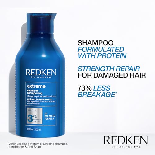 Image of Redken Extreme Shampoo - Strengthen & Repair Damaged Hair, For Damaged Hair, Infused With Proteins