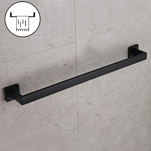 Gerzwy 24 Inch Contemporary Style Bathroom Towel Bar Stainless Steel Bath Towel Rack Wall Mount Matte Black Fg160160-Bk #TOP7