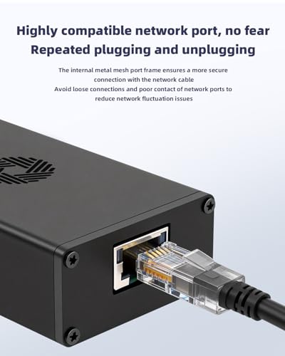 USB4 Type C to RJ45 10G Tarjeta de red con chip Intel JHL6340 y puerto AQC107 10G, compatible con Thunderbolt 3/4, adaptador Ethernet 10Gb para Win10/11/MacOS/Linux miniatura 3