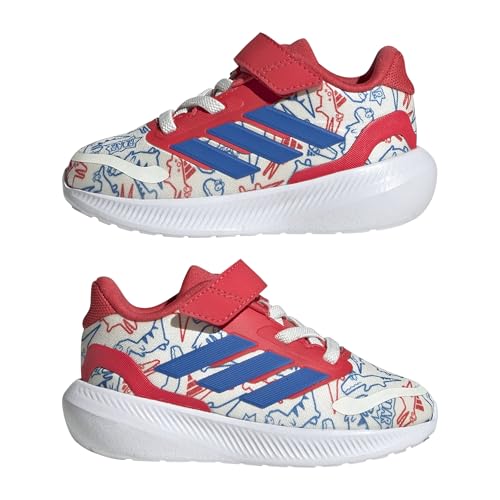 adidas Uniseks - niemowlęta RUNFALCON 5 DINO SHOES INFANTS, off white/bright royal/semi lucid red, 21 EU