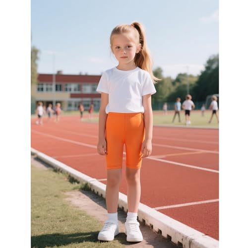 Coralup Pacote com 6 shorts de dança para meninas, shorts de bicicleta, respiráveis para esportes, r