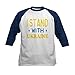CafePress I Stand with Ukraine Baseball Jersey Kids Cotton Baseball Jersey, 3/4 Raglan Sleeve Shirt Navy/White
