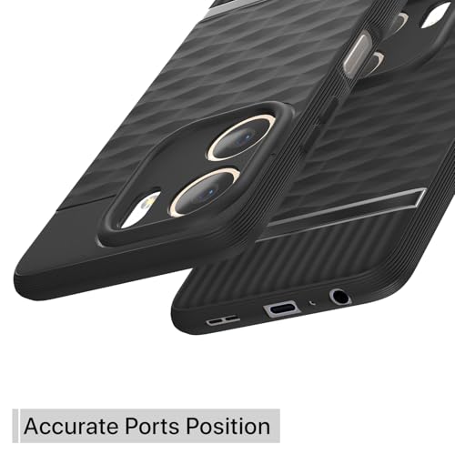 Image of Pikkme Back Cover for Oppo A5x Camera Protection 3D Hexa Cube Design Silicone Protective Bumper Case (Black)