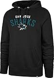 '47 Forty Seven Brand San Jose Sharks Outrush Headline Hoody Jet Black Mens Kapuzenpullover Herren