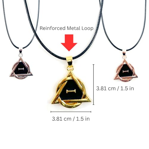 Therian Necklace 3-Pack – Silver, Gold, and Rose Gold Therian Symbol Necklaces | Reinforced Stainless Steel Therian Accessories for Pride, School, and Gifts2