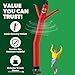 LookOurWay Air Dancers Wacky Waving Inflatable Tube Man Set - 20 Feet Tall Inflatable Dancing Man with Blower for Business Advertising - Red