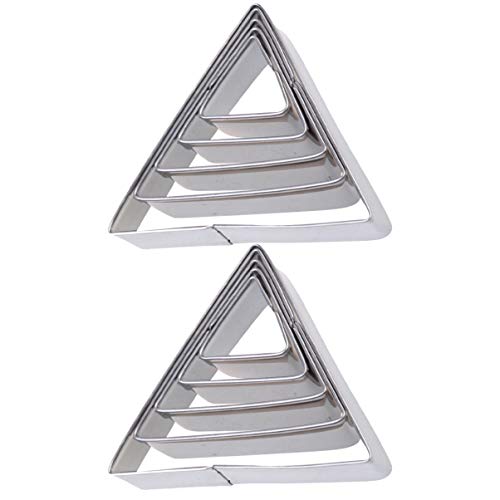 Cortador de biscoito Cabilock 10 peças Formas geométricas Cortadores de biscoito triangular de aço i