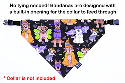 The Sweet Home Studio Halloween Over The Collar Dog Bandana Perfect For Trick-Or-Treating, Slip On Pet Bandana, Fall Dog & Cat Accessory  thumb #5