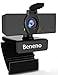 Produktbild Beneno 1080P Business Webcam mit Mikrofon und Datenschutzabdeckung USB HD-Kamera, 110-Grad-Weitwinkel, Plug & Play, Laptop-Computer-Webkamera für Zoom YouTube Skype FaceTime