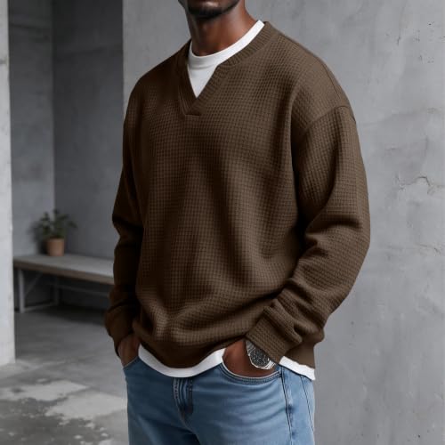 moolBeko Men's Textured Waffle Layered-Look Long-Sleeve Tee - image 2