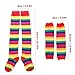 AKOOSY 1Set Colored Over Knee Socks with Arm Warmers for Women Decorative Thigh High Socks Bright Colors for Parties and Celebrations Cute and Comfortable Fashion Accessories