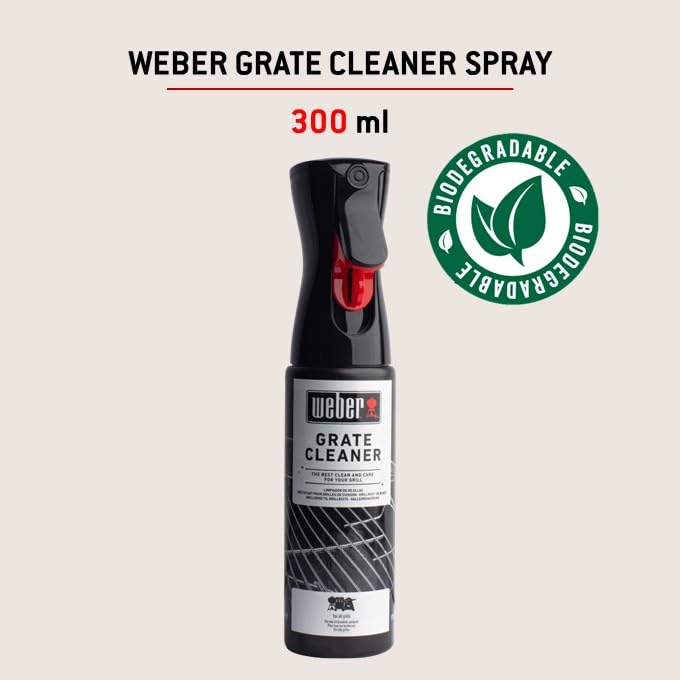 Weber Grillrost-Reiniger 300ml, feines Nebelspray, löst Fett- und Speisereste, biologisch abbaubar, Keine gefährlichen Inhaltsstoffe, für alle Grillmodelle geeignet (17875)