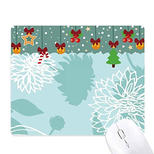 Tapis de souris Noël chrysanthème abstrait tapis de bureau en caoutchouc
