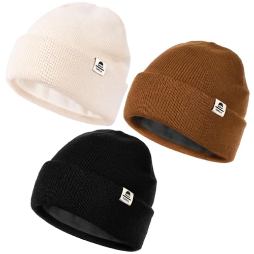 Image of FURTALK Baby Beanie Fleece Lined Toddler Winter Hat Boys Girls Knit Warm Beanies Kids Ski Hats for 0-8 Years