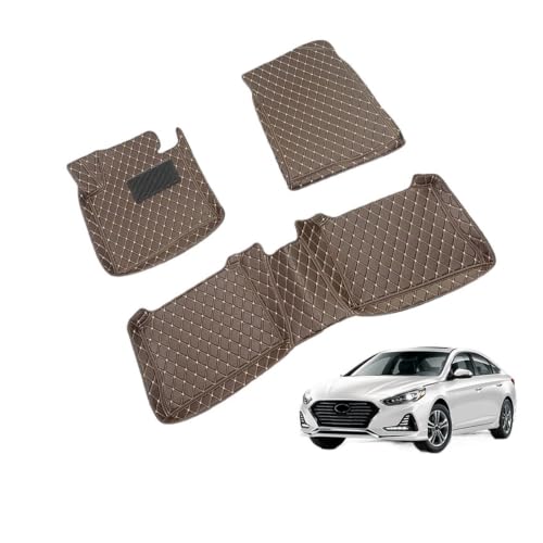 Tapis de sol Hyundai Sonata Hybrid 2015-2019 en cuir noir étanche pour conduite à gauche
