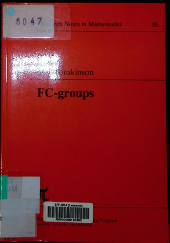 Buy FC-Groups (Chapman & Hall/CRC Research Notes in Mathematics Series) — BookShops.in