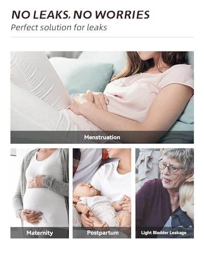 TIICHOO Period Underwear for Women Heavy Flow Soft Menstrual Panties Teens Ladies Leakproof Incontinence 5 Pack - Image 8