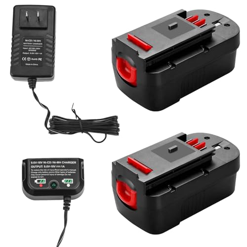 2Pack 4500mAh HPB18 Replacement for Black and Decker 18V Battery 4.5Ah