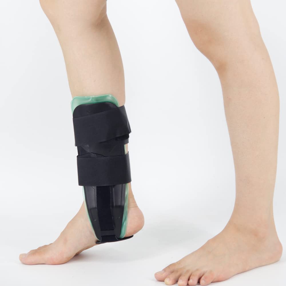 Soporte para la Periostitis Tibial, férula de Tobillo Tipo Estribo, Tobillera de Aire y Gel, Envoltura de Gel con compresa de Hielo, Soporte Ajustable, Tobilleras de compresión f