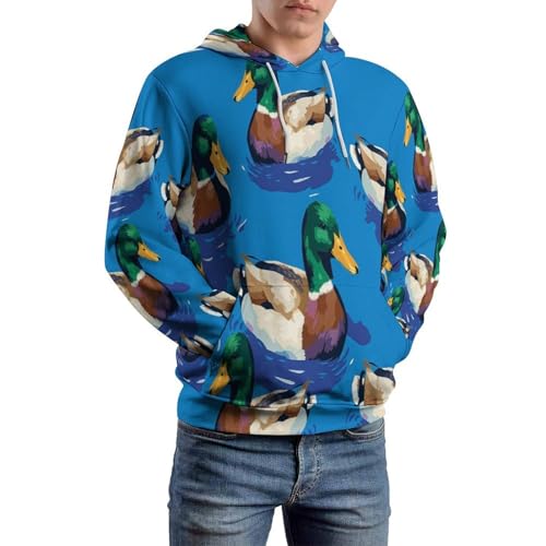 Sweat à capuche colvert avec motif dessin animé 3D et poches